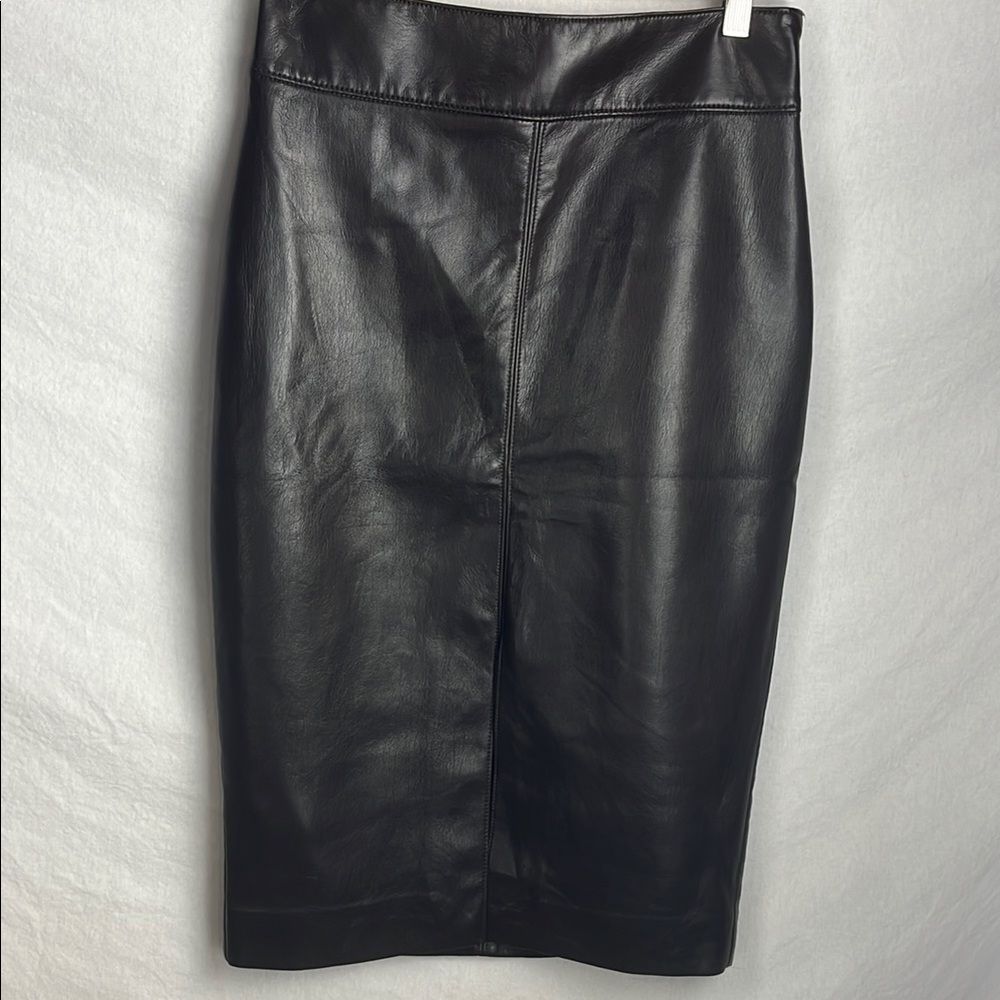 Aritzia Brown Leather Pencil Skirt